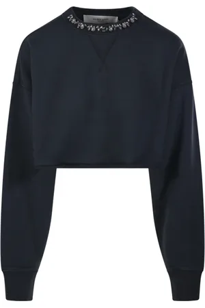 Golden Goose Crystal Collar Cropped Sweatshirt