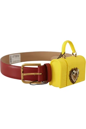 Dolce & Gabbana Leather Belt with Engraved Buckle