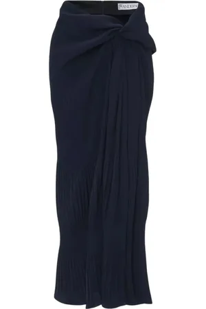 J.W.Anderson Navy Maxi Skirt with Drapery