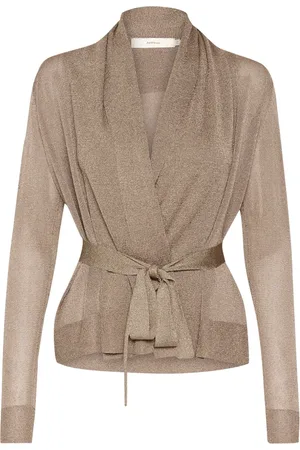 INWEAR Cardigans, female, , M, Gold Short Cardigan with Glimmer