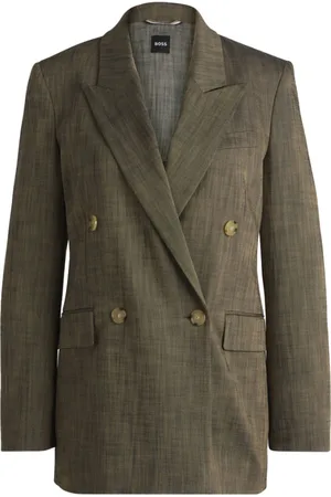 HUGO BOSS Melange Sharkskin Tailor Fit Blazer