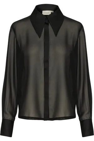 Gestuz Shirts, female, , XL, Elegant Mesh Shirt with Wide Cuffs