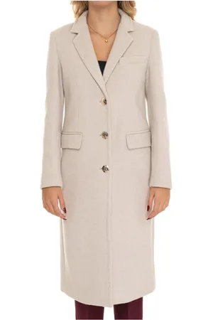 Liu Jo Single-Breasted Coats, female, , XL, Wool Blend Coat with Lapel Collar