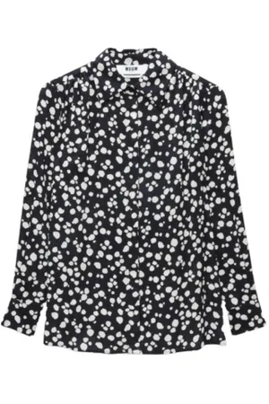 Msgm Blouses, female, , S, Polka Dot Satin Shirt