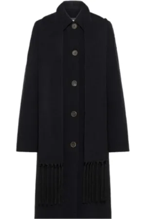 FORTE FORTE Single-Breasted Coats, female, , XS, Long Coat with Detachable Scarf