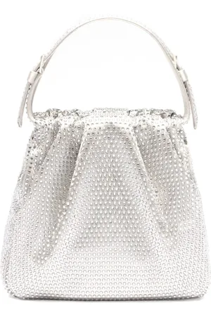 Amina Muaddi Handbags, female, , ONE SIZE, Silver Tote Bag with VIT Style