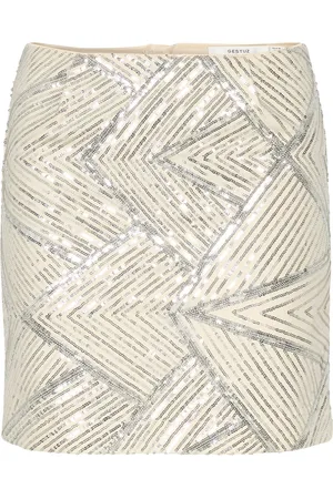 Gestuz Golden Sequin Tight Fit Skirt