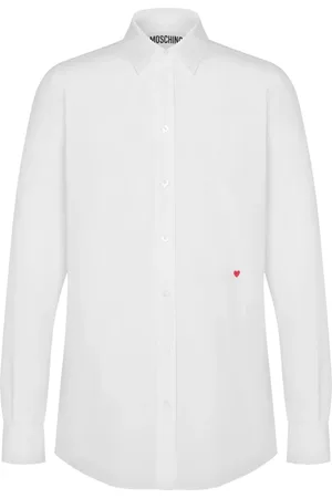 Moschino Casual Shirts, male, , L, Heart Embroidered Shirt