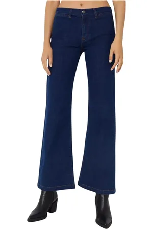 FAY Boot-cut Jeans, female, , W27, Navy Flare Jeans with Pockets