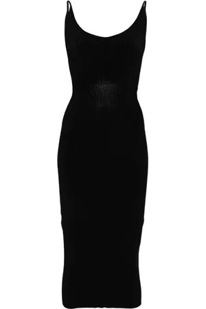 MUGLER Midi Dresses, female, , S, Ribbed Midi Dress
