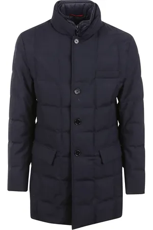 FAY Winter Jackets, male, , L, Quilted Long Technical Wool Jacket