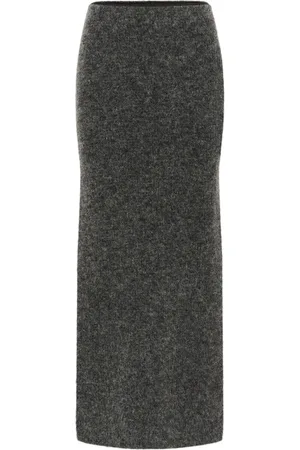 Gestuz Maxi Skirts, female, , M, Long Skirt Charcoal Melange Alphagz