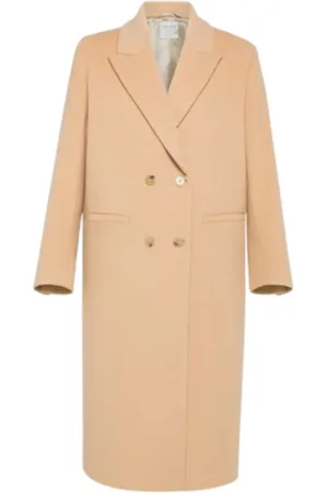 FORTE FORTE Double-Breasted Coats, female, , M, Velvet Cashmere Coat