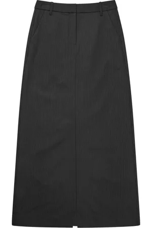 Munthe Elegant Striped Skirt with Slit
