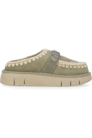 Mou Mules, female, , 8 UK, Suede Slippers with Wool Stitches