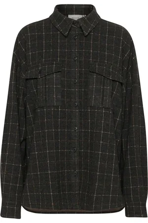 Gestuz Oversized Shirt Brown Check