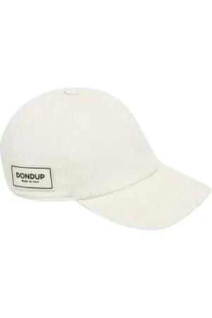 Dondup Caps, male, , ONE SIZE, Velvet Baseball Hat with Logo Label