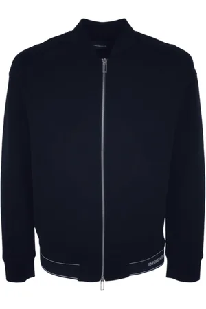 Emporio Armani Bomber Jackets, male, , 2XL, Zip Hoodie with Front Logo