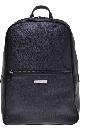 BALDININI Backpacks, male, , ONE SIZE, Backpack in blue tumbled leather