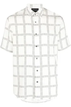 Emporio Armani Short Sleeve Lyocell Shirt with Logo