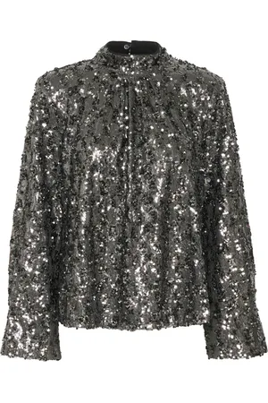 Gestuz Blouses, female, , M, Sequin Blouse Greystructure