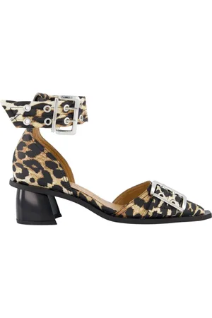 Ganni Pumps, female, , 6 UK, Chunky Buckle Open Cut Sandals