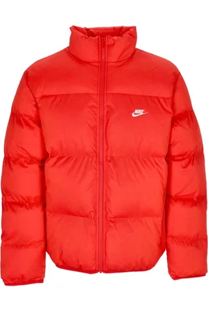 Nike /White Puffer Jacket with High Collar