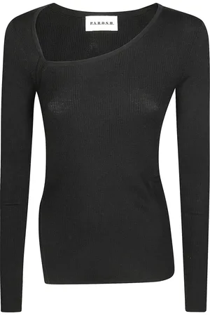 P.A.R.O.S.H. Asymmetric Ribbed Neck Top
