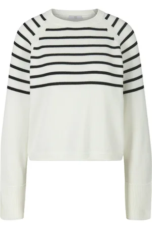Riani Round-neck Knitwear, female, , M, Chic Raglan Pullover with Stripes