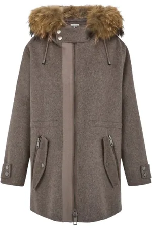 P.A.R.O.S.H. Parkas, female, , S, Wool Parka with Fur Hoodie