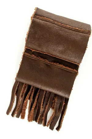 OUR LEGACY Rustic Shearling Scarf with Fringes