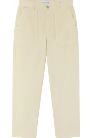 Pinko Cropped Trousers, female, , W28, Velvet Striped Chino Trousers