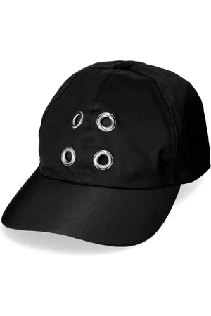 Rick Owens Caps, male, , S, Curved Brim Cap with Eyelet Detail