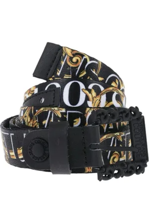 VERSACE Belts, female, , 90 CM, fabric belt with baroque logo