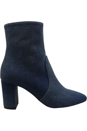 Saint Laurent Heeled Boots, female, , 4 1/2 UK, Denim Boots