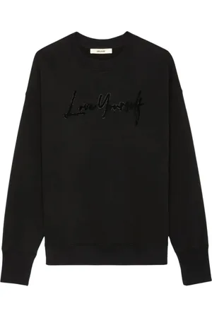 Zadig & Voltaire Oversize Love Yourself Sweatshirt with Rhinestones
