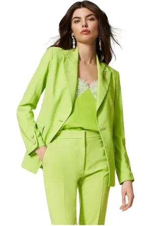 Twin-Set Blazers, female, , S, Satin Blazer with Button Closure