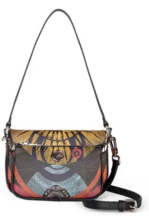 Gattinoni Metal Logo Shoulder Bag with Adjustable Strap