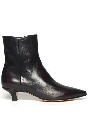 Pomme D´Or Heeled Boots, female, , 3 UK, Bordeaux Leather Ankle Boot
