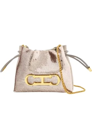 Carolina Herrera Sequin Soft Bucket Mini Bag