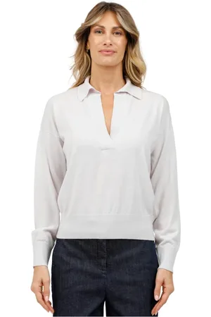 ALPHA STUDIO Wide Neck Polo Shirt