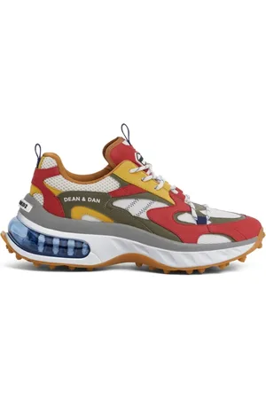 Dsquared2 Sneakers, male, , 7 UK, Multicolour Panelled Trainers with Mesh Design