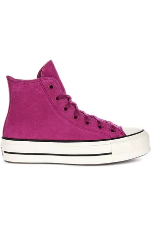 Converse Sneakers, female, , 5 UK, Violet Suede Platform Trainers for Women