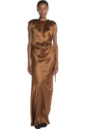 Crida Milano Flared Sleeve Silk Dress