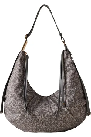 Borbonese Shoulder Bags, female, , ONE SIZE, Clay Grey Hobo Bag