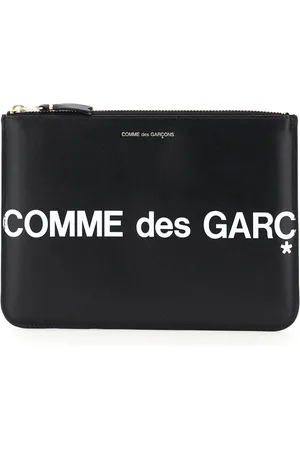 Comme des Garçons Logo Print Leather Pouch