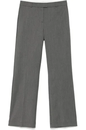 Herskind Straight Trousers, female, , L, Dark Grey Pleated Cropped Trousers