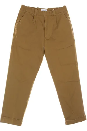 AMISH Slim-fit Trousers, male, , L, Brownie Mens Long Trousers