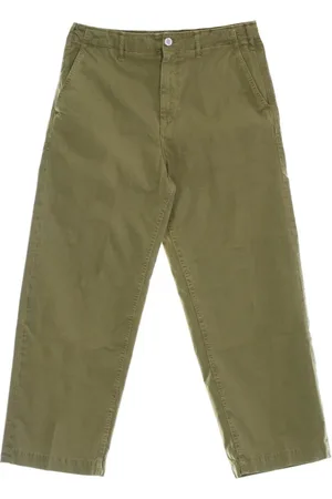 AMISH Straight Trousers, male, , M, Khaki Mens Long Trousers