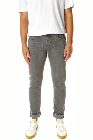 BLUE DE GENES Slim-fit Jeans, male, , W34 L32, Black Tapered Fit Mid Waist Jeans